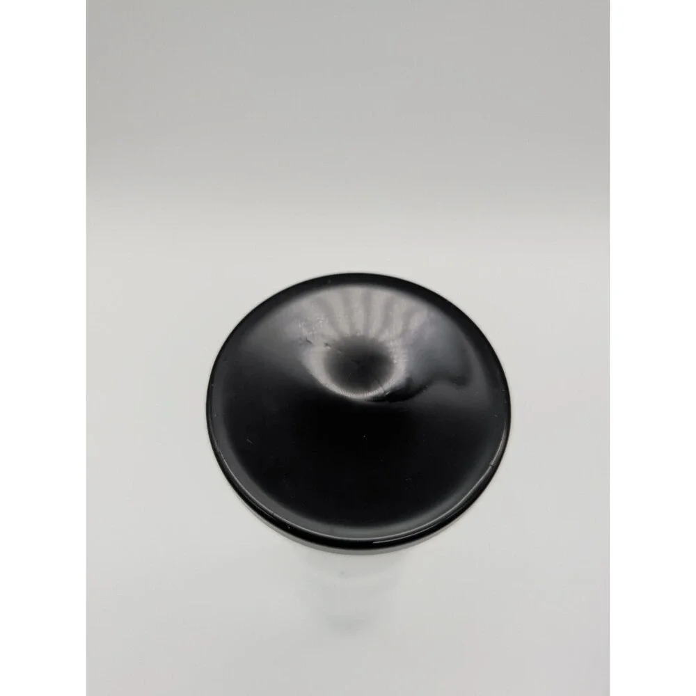 Crate and Barrel Viva Black Stem Champagne Flute Glass 7 1/2